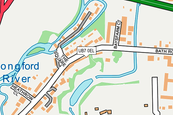UB7 0EL map - OS OpenMap – Local (Ordnance Survey)