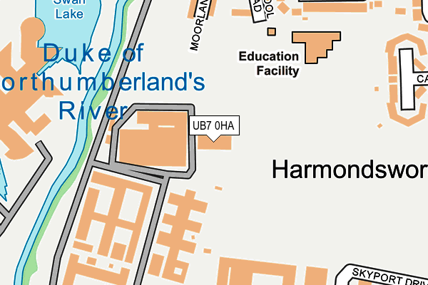 UB7 0HA map - OS OpenMap – Local (Ordnance Survey)