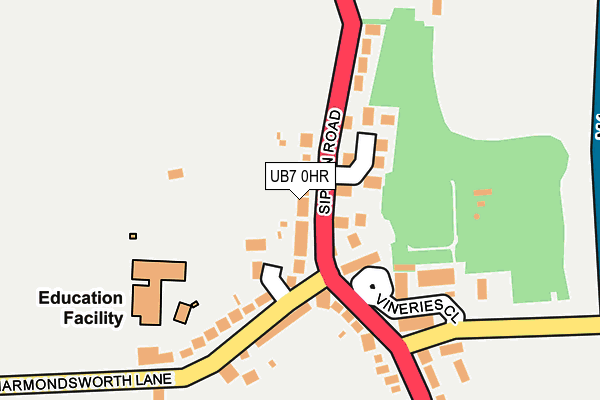 UB7 0HR map - OS OpenMap – Local (Ordnance Survey)