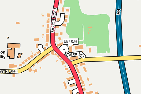 UB7 0JH map - OS OpenMap – Local (Ordnance Survey)