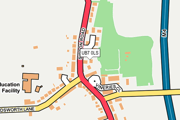 UB7 0LS map - OS OpenMap – Local (Ordnance Survey)