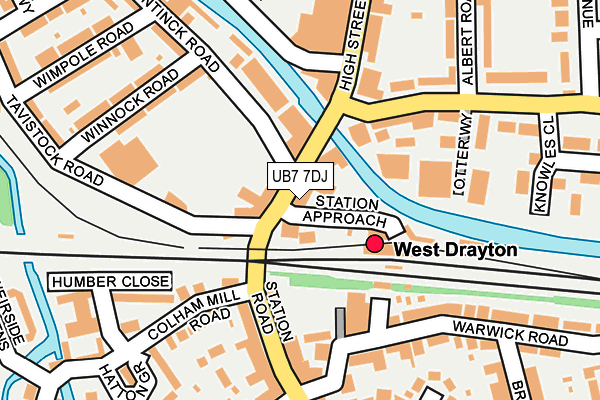 UB7 7DJ map - OS OpenMap – Local (Ordnance Survey)