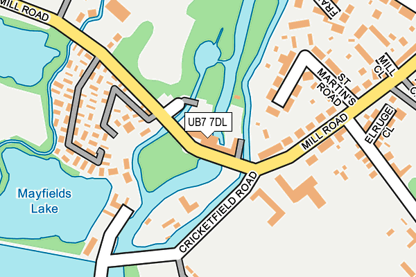 UB7 7DL map - OS OpenMap – Local (Ordnance Survey)