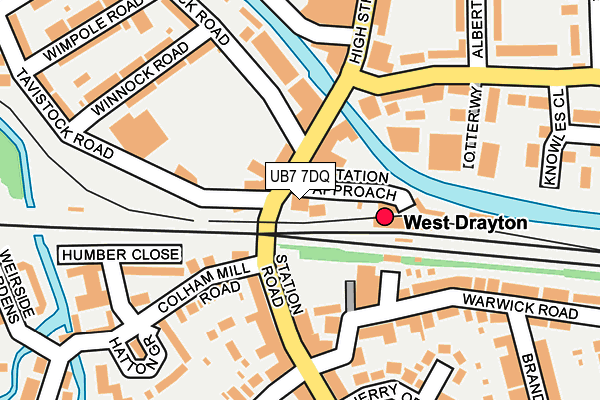 UB7 7DQ map - OS OpenMap – Local (Ordnance Survey)