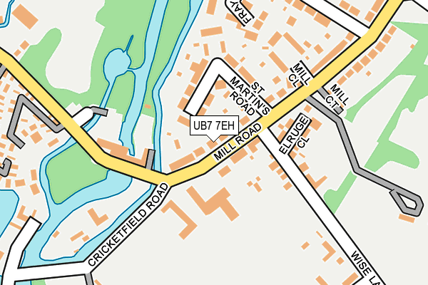 UB7 7EH map - OS OpenMap – Local (Ordnance Survey)