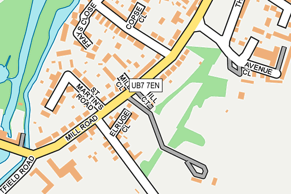 UB7 7EN map - OS OpenMap – Local (Ordnance Survey)
