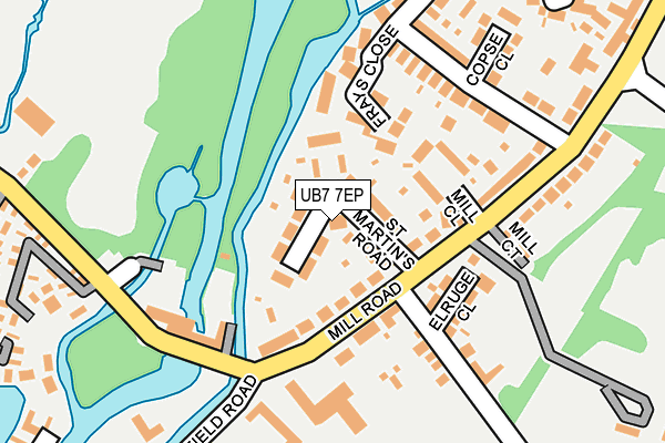 UB7 7EP map - OS OpenMap – Local (Ordnance Survey)