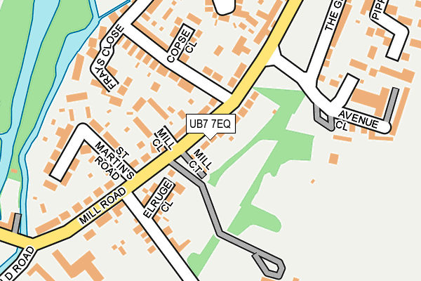 UB7 7EQ map - OS OpenMap – Local (Ordnance Survey)