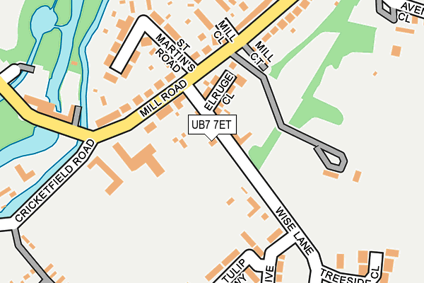 UB7 7ET map - OS OpenMap – Local (Ordnance Survey)
