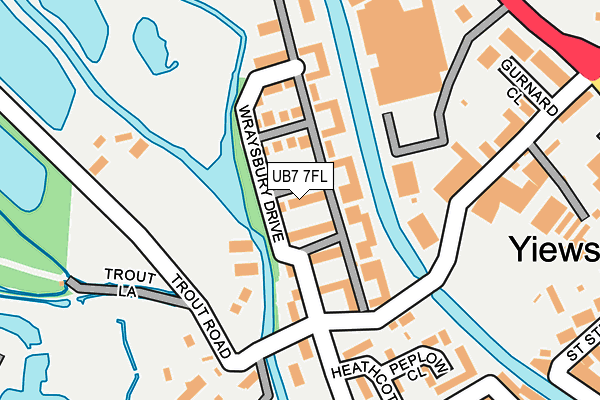 UB7 7FL map - OS OpenMap – Local (Ordnance Survey)