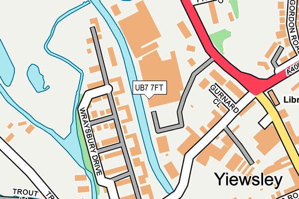 UB7 7FT map - OS OpenMap – Local (Ordnance Survey)