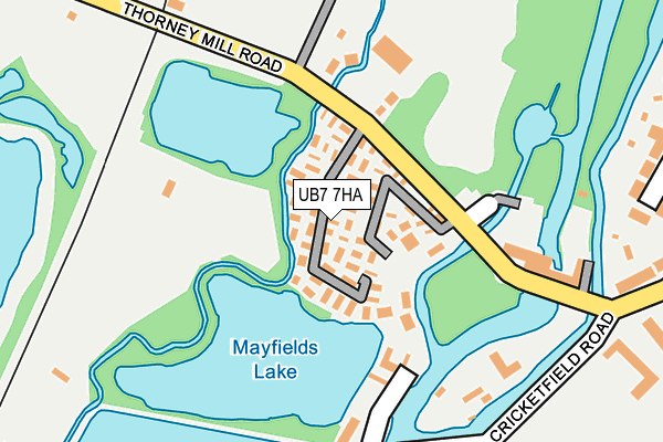UB7 7HA map - OS OpenMap – Local (Ordnance Survey)