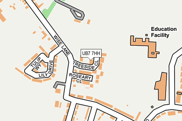 UB7 7HH map - OS OpenMap – Local (Ordnance Survey)