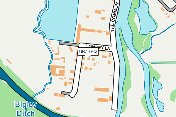 UB7 7HQ map - OS OpenMap – Local (Ordnance Survey)