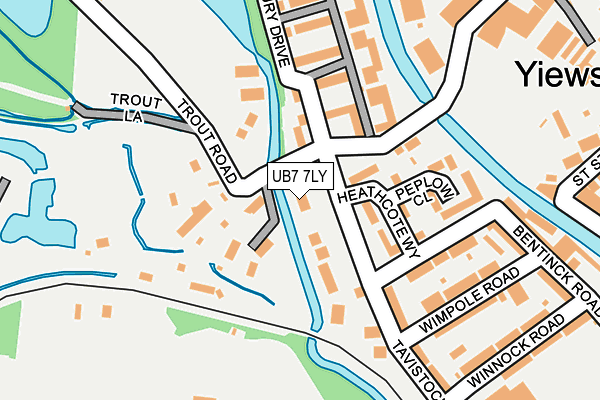 UB7 7LY map - OS OpenMap – Local (Ordnance Survey)