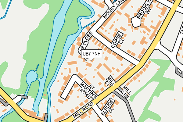UB7 7NH map - OS OpenMap – Local (Ordnance Survey)