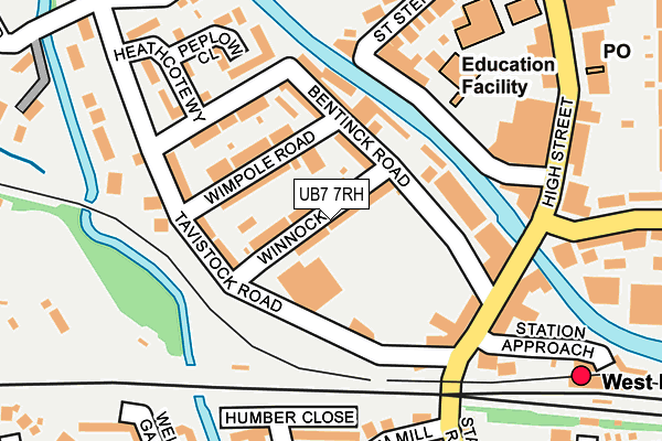 UB7 7RH map - OS OpenMap – Local (Ordnance Survey)