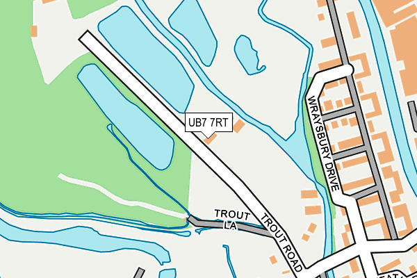 UB7 7RT map - OS OpenMap – Local (Ordnance Survey)