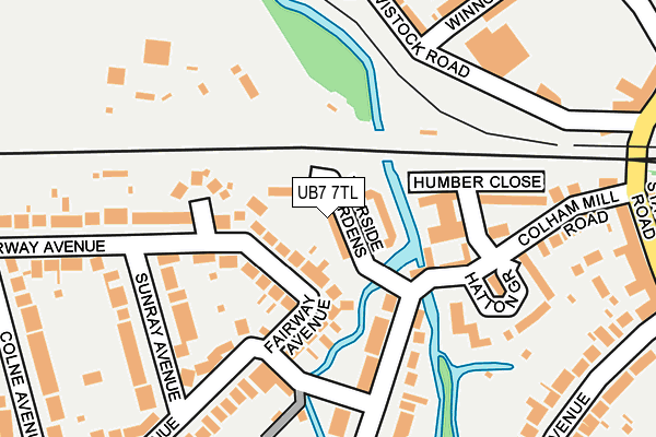 UB7 7TL map - OS OpenMap – Local (Ordnance Survey)