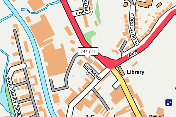 UB7 7TT map - OS OpenMap – Local (Ordnance Survey)