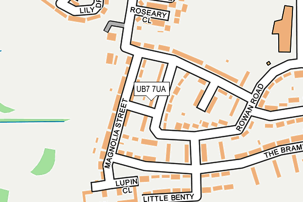UB7 7UA map - OS OpenMap – Local (Ordnance Survey)
