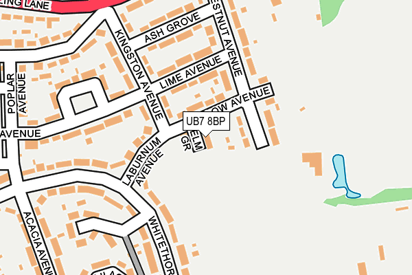 UB7 8BP map - OS OpenMap – Local (Ordnance Survey)