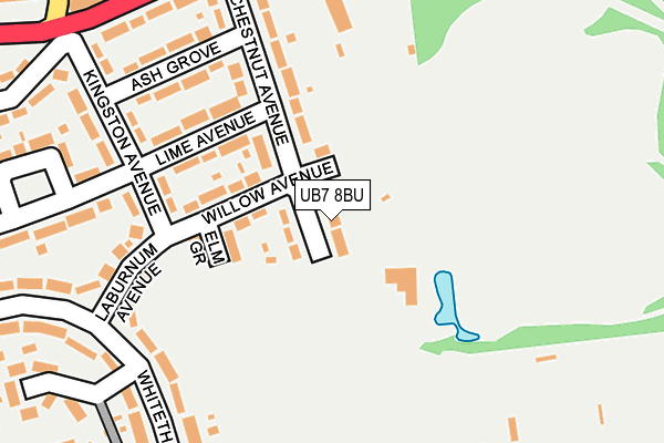 UB7 8BU map - OS OpenMap – Local (Ordnance Survey)