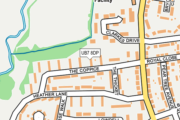 UB7 8DP map - OS OpenMap – Local (Ordnance Survey)