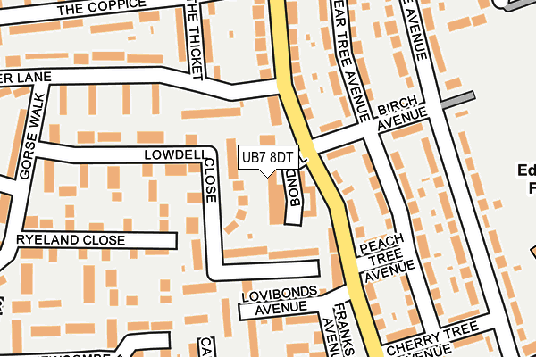 UB7 8DT map - OS OpenMap – Local (Ordnance Survey)