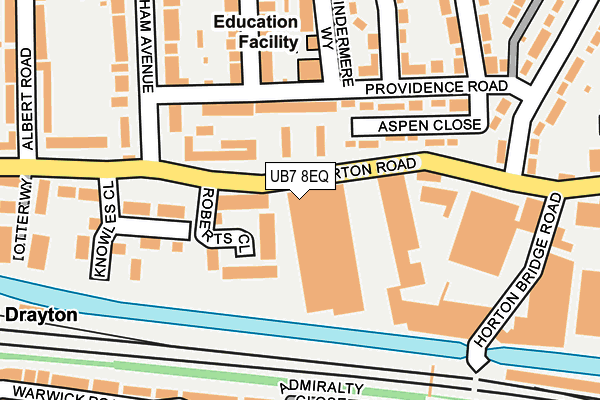 UB7 8EQ map - OS OpenMap – Local (Ordnance Survey)