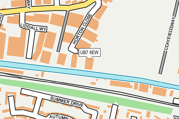 UB7 8EW map - OS OpenMap – Local (Ordnance Survey)