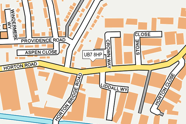 UB7 8HP map - OS OpenMap – Local (Ordnance Survey)