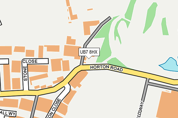 UB7 8HX map - OS OpenMap – Local (Ordnance Survey)