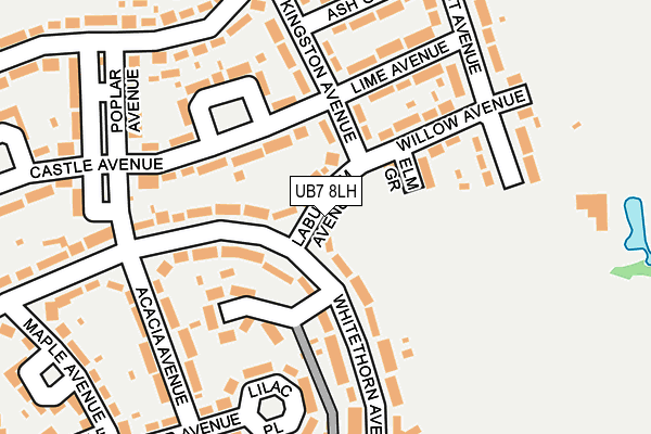 UB7 8LH map - OS OpenMap – Local (Ordnance Survey)
