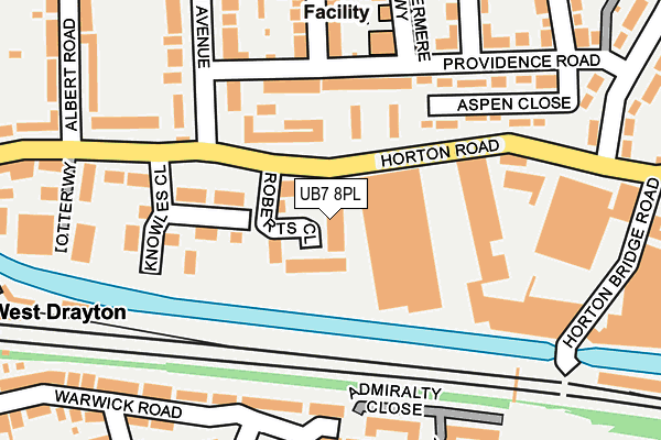 UB7 8PL map - OS OpenMap – Local (Ordnance Survey)