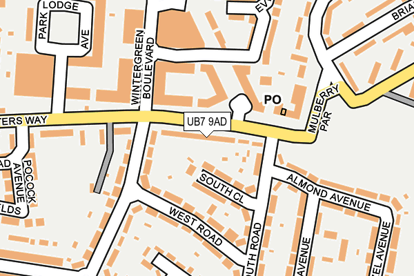 Map of RIDE PROPERTIES LTD at local scale