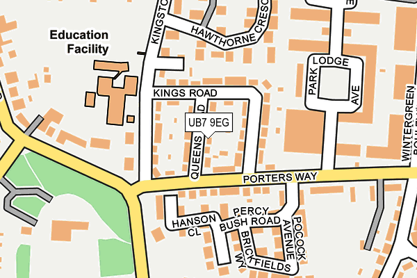 UB7 9EG map - OS OpenMap – Local (Ordnance Survey)
