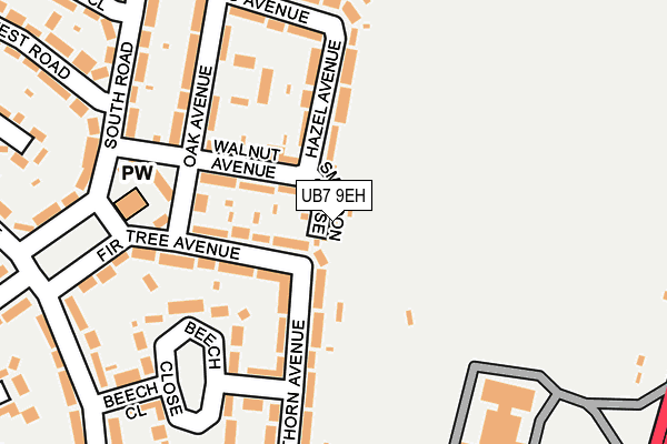 UB7 9EH map - OS OpenMap – Local (Ordnance Survey)