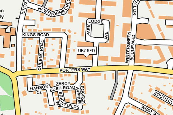 UB7 9FD map - OS OpenMap – Local (Ordnance Survey)