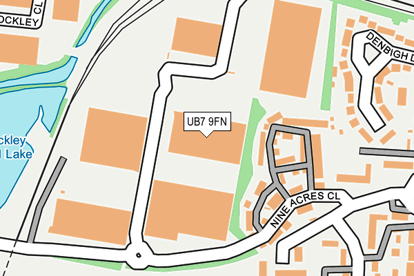 UB7 9FN map - OS OpenMap – Local (Ordnance Survey)
