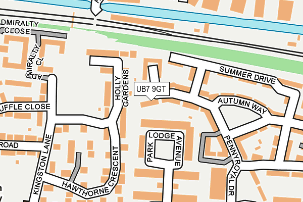 UB7 9GT map - OS OpenMap – Local (Ordnance Survey)