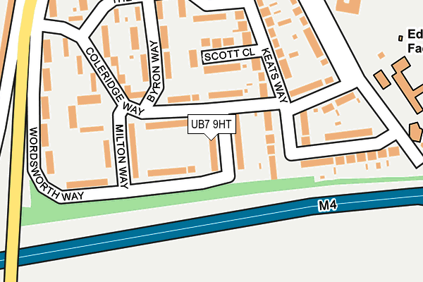 UB7 9HT map - OS OpenMap – Local (Ordnance Survey)