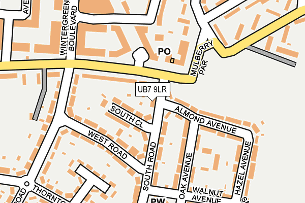 UB7 9LR map - OS OpenMap – Local (Ordnance Survey)