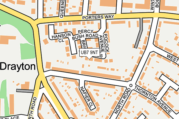 UB7 9NT map - OS OpenMap – Local (Ordnance Survey)