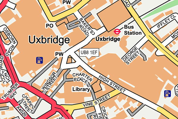 UB8 1EF map - OS OpenMap – Local (Ordnance Survey)