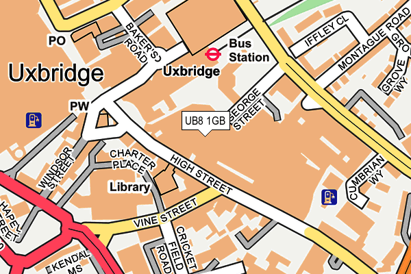 UB8 1GB map - OS OpenMap – Local (Ordnance Survey)