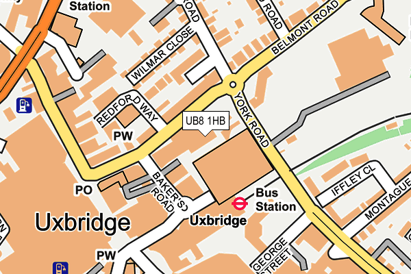 UB8 1HB map - OS OpenMap – Local (Ordnance Survey)