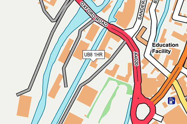 UB8 1HR map - OS OpenMap – Local (Ordnance Survey)