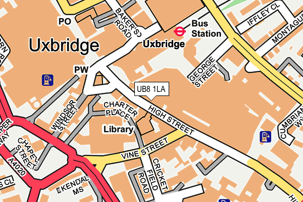 UB8 1LA map - OS OpenMap – Local (Ordnance Survey)