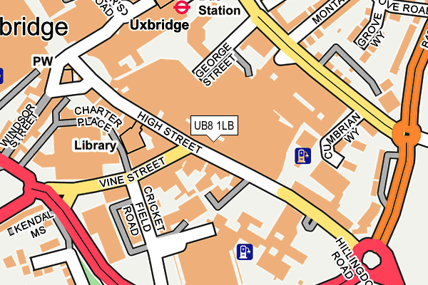 UB8 1LB map - OS OpenMap – Local (Ordnance Survey)